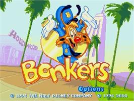 Title screen of Bonkers on the Sega Genesis.