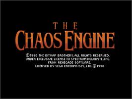 Title screen of Chaos Engine, The on the Sega Genesis.