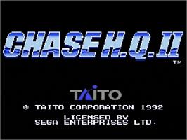 Title screen of Chase H.Q. 2 on the Sega Genesis.