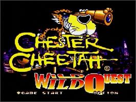 Title screen of Chester Cheetah: Wild Wild Quest on the Sega Genesis.