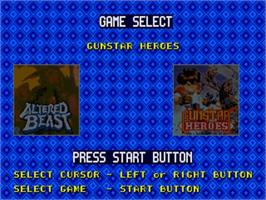 Title screen of Classic Collection on the Sega Genesis.