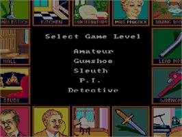 Title screen of Clue on the Sega Genesis.