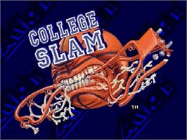 Title screen of College Slam on the Sega Genesis.