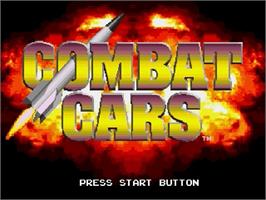 Title screen of Combat Cars on the Sega Genesis.