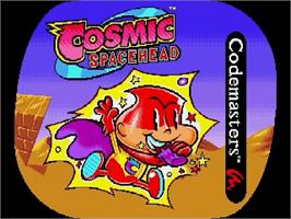 Title screen of Cosmic Spacehead on the Sega Genesis.