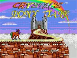 Title screen of Crystal's Pony Tale on the Sega Genesis.