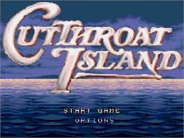 Title screen of Cutthroat Island on the Sega Genesis.
