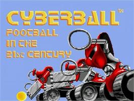Title screen of Cyberball on the Sega Genesis.
