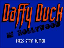 Title screen of Daffy Duck in Hollywood on the Sega Genesis.