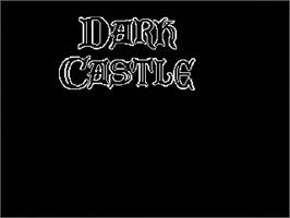 Title screen of Dark Castle on the Sega Genesis.