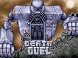 Title screen of Death Duel on the Sega Genesis.