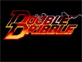 Title screen of Double Dribble: The Playoff Edition on the Sega Genesis.