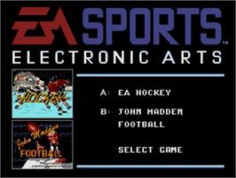 Title screen of EA Sports Double Header on the Sega Genesis.
