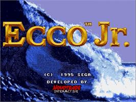 Title screen of Ecco Jr. on the Sega Genesis.