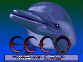 Title screen of Ecco the Dolphin on the Sega Genesis.