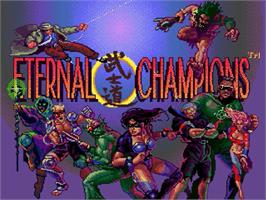 Title screen of Eternal Champions on the Sega Genesis.
