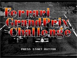 Title screen of Ferrari Grand Prix Challenge on the Sega Genesis.
