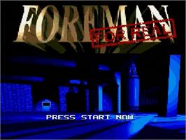 Title screen of Foreman for Real on the Sega Genesis.