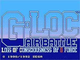 Title screen of G-Loc Air Battle on the Sega Genesis.