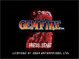 Title screen of Gemfire on the Sega Genesis.
