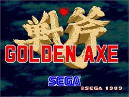 Title screen of Golden Axe on the Sega Genesis.