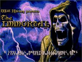 Title screen of Immortal, The on the Sega Genesis.