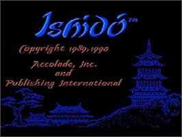 Title screen of Ishido: The Way of Stones on the Sega Genesis.