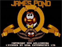 Title screen of James Pond on the Sega Genesis.