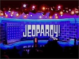 Title screen of Jeopardy on the Sega Genesis.