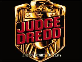 Title screen of Judge Dredd on the Sega Genesis.