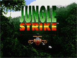 Title screen of Jungle Strike on the Sega Genesis.