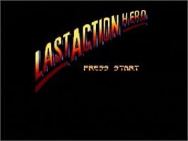 Title screen of Last Action Hero on the Sega Genesis.