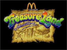 Title screen of McDonald's Treasure Land Adventure on the Sega Genesis.