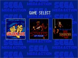 Title screen of Mega Games 2 on the Sega Genesis.