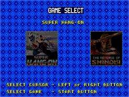 Title screen of Mega Games 6 Vol. 1 on the Sega Genesis.