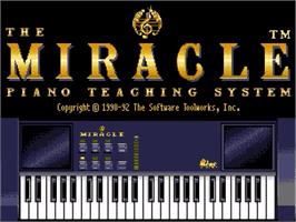 Title screen of Miracle Piano Teaching System on the Sega Genesis.