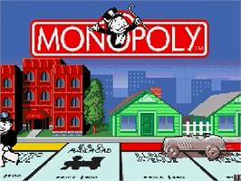 Title screen of Monopoly on the Sega Genesis.