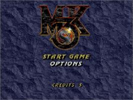 Title screen of Mortal Kombat 3 on the Sega Genesis.