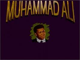 Title screen of Muhammad Ali Heavyweight Boxing on the Sega Genesis.