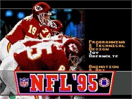 Title screen of NFL '95 on the Sega Genesis.