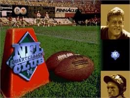 Title screen of NFL Quarterback Club '96 on the Sega Genesis.