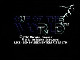 Title screen of Out of This World on the Sega Genesis.