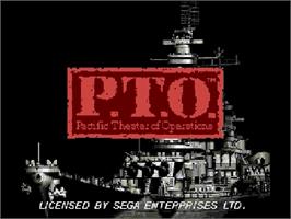 Title screen of P.T.O.: Pacific Theater of Operations on the Sega Genesis.
