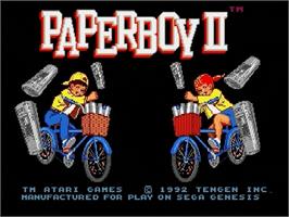 Title screen of Paperboy 2 on the Sega Genesis.