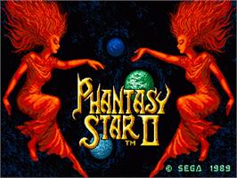 Title screen of Phantasy Star 2 on the Sega Genesis.