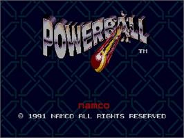 Title screen of Power Ball on the Sega Genesis.