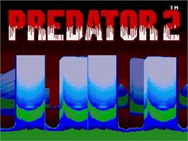 Title screen of Predator 2 on the Sega Genesis.