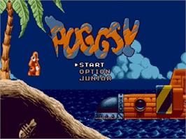 Title screen of Puggsy on the Sega Genesis.