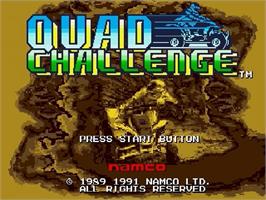 Title screen of Quad Challenge on the Sega Genesis.