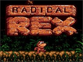 Title screen of Radical Rex on the Sega Genesis.